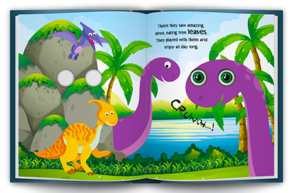 Let's Explore Dinos Land! | 3D Moving Eyes Board Book for Kids | Interactive Dinosaur Story Book with Moving Eyeballs