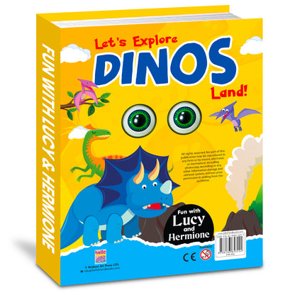 Let's Explore Dinos Land! | 3D Moving Eyes Board Book for Kids | Interactive Dinosaur Story Book with Moving Eyeballs