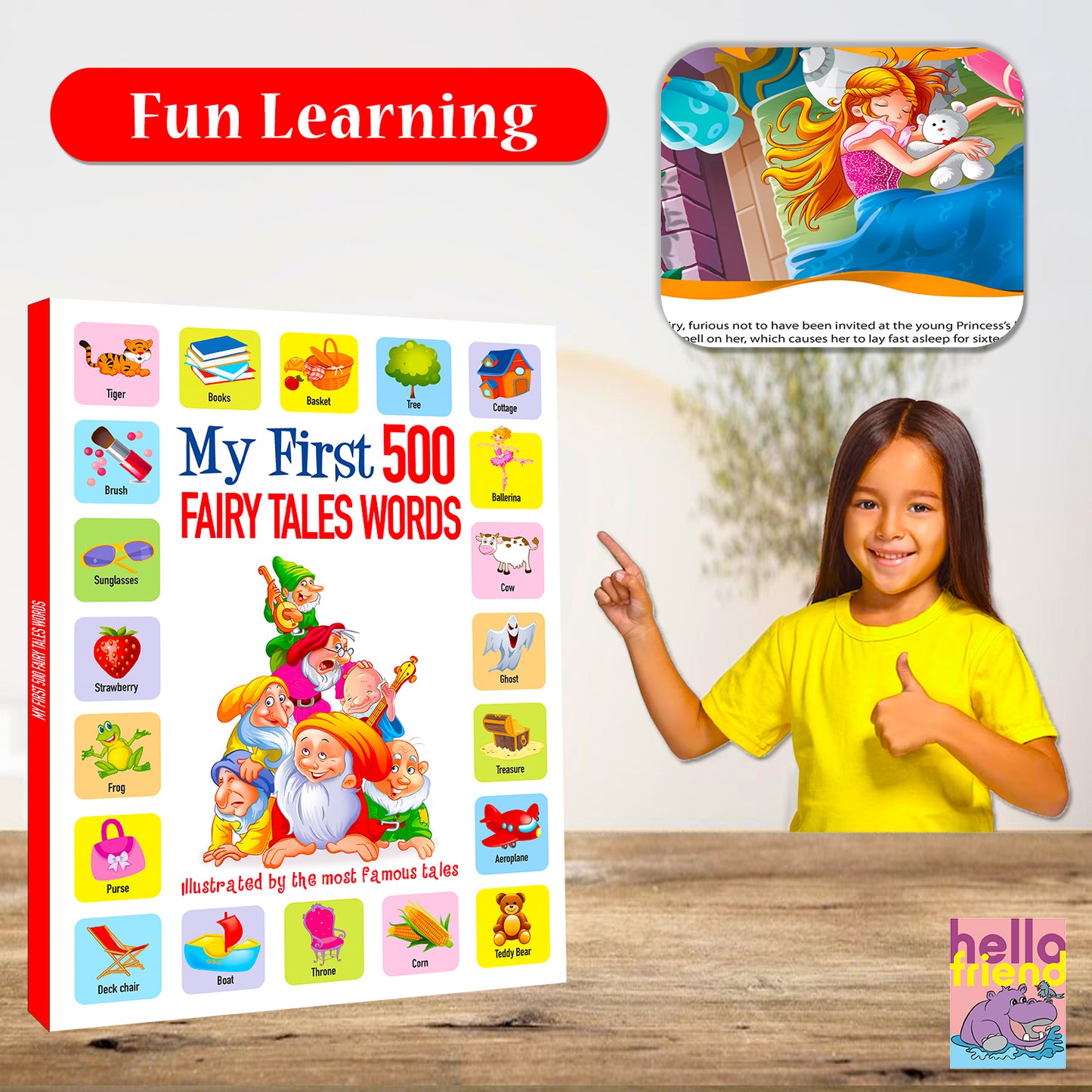 My First 500 Fairy Tales Words | Picture Knowledge Book for Kids | Early Learning Vocabulary Book