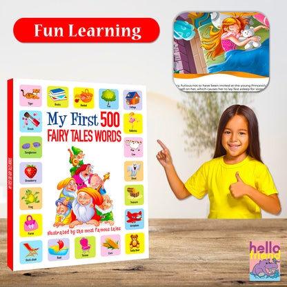 My First 500 Fairy Tales Words | Picture Knowledge Book for Kids | Early Learning Vocabulary Book