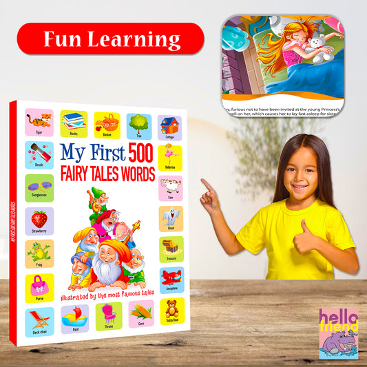 My First 500 Fairy Tales Words | Picture Knowledge Book for Kids | Early Learning Vocabulary Book