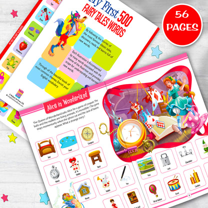 My First 500 Fairy Tales Words | Picture Knowledge Book for Kids | Early Learning Vocabulary Book