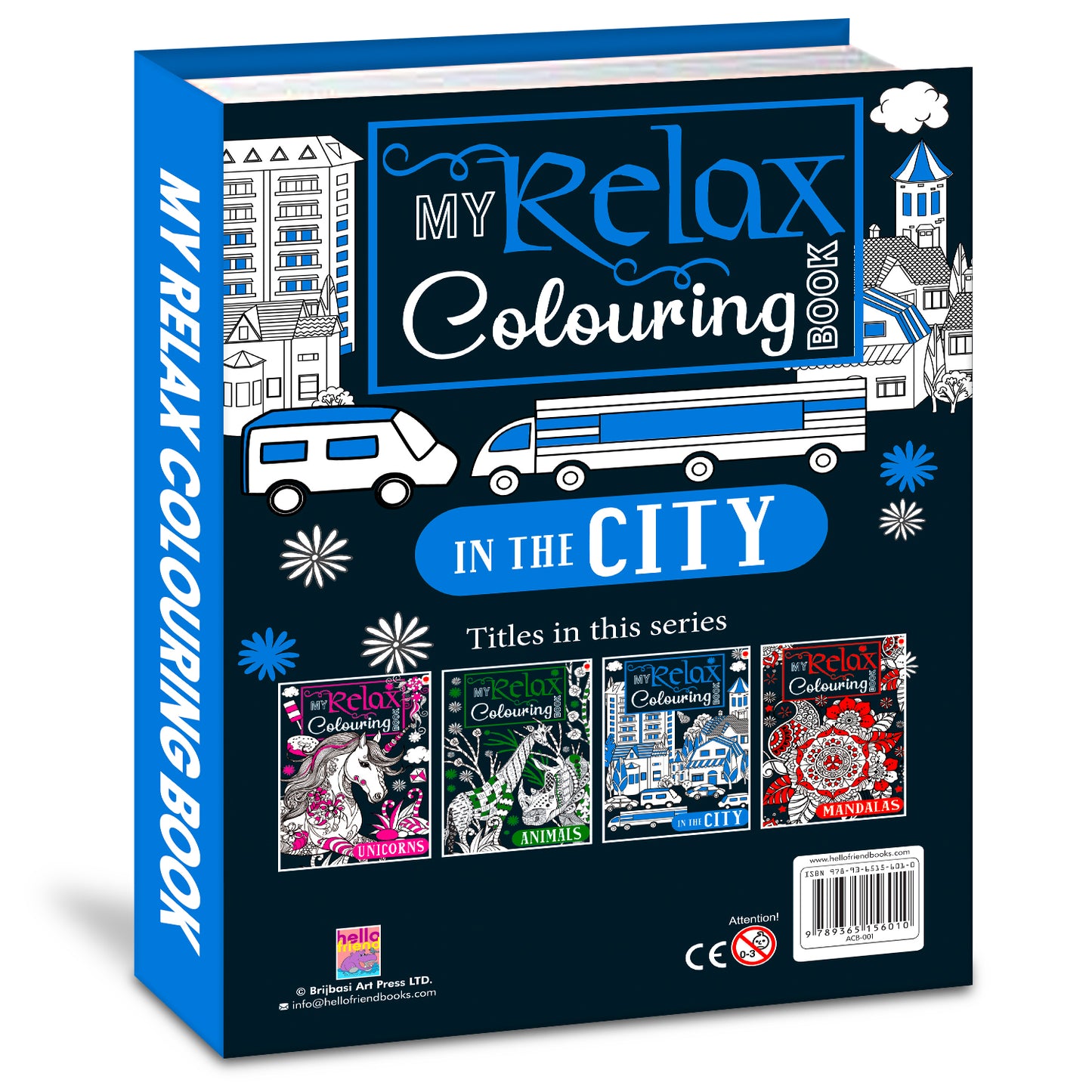 My Relax Colouring Book – In the City | Stress Relief Coloring Book for Kids | City-Themed Creative Activity Book