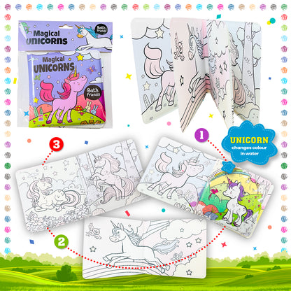 Magical Unicorns Bath Book | Waterproof Soft Bath Book for Babies & Toddlers | Interactive Bath Time Book