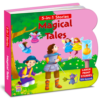 5-in-1 Magical Tales | Shaped Board Book with Large Print Stories for Kids