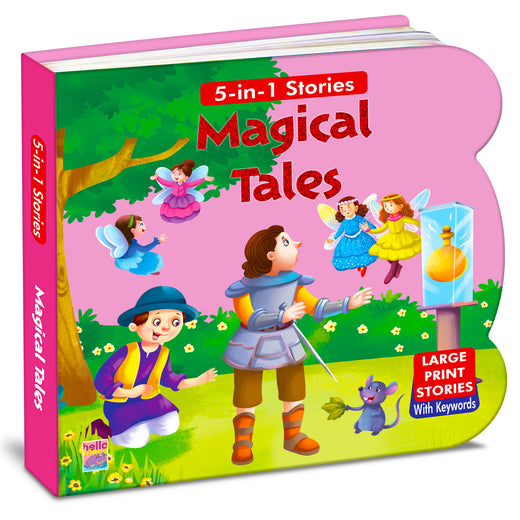5-in-1 Magical Tales | Shaped Board Book with Large Print Stories for Kids