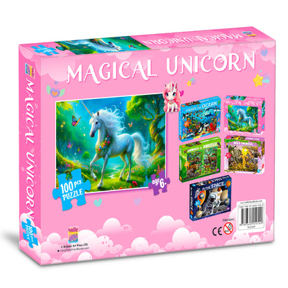 Magical Unicorn Puzzle Box | 100 Piece Jigsaw Puzzle for Kids