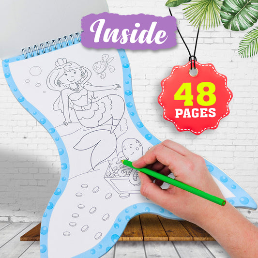Merkitten Colouring Fun | Merkitten Activity Colouring Book for Kids | Fantasy Art & Colouring Kit