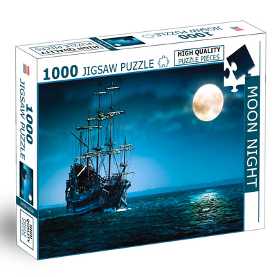 Moon Night Jigsaw Puzzle | 1000 Piece Educational Puzzle for Kids & Adults | Brain Boosting Puzzle Game