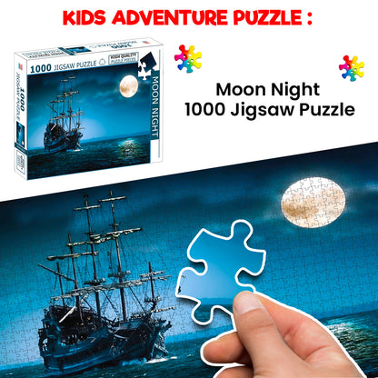 Moon Night Jigsaw Puzzle | 1000 Piece Educational Puzzle for Kids & Adults | Brain Boosting Puzzle Game