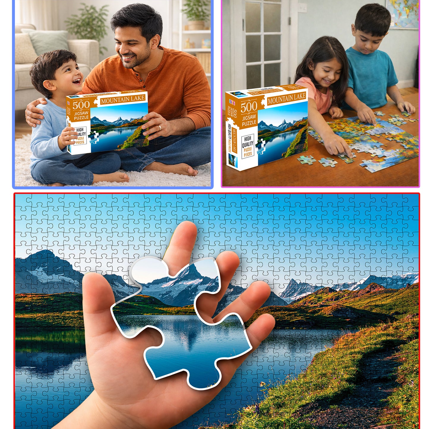 Mountain Lake Jigsaw Puzzle - Average Piece Size