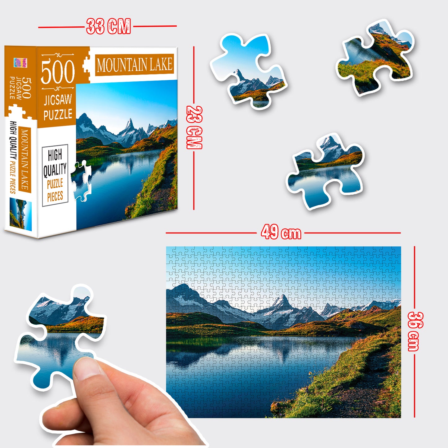 Mountain Lake Jigsaw Puzzle - Completed Puzzle View