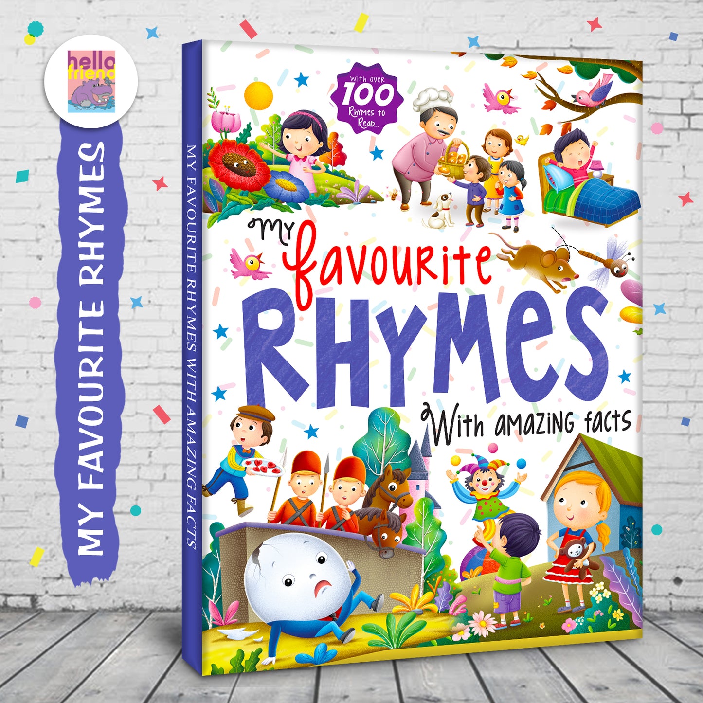 My Favourite Rhymes with Amazing Facts | Nursery Rhymes & Educational Facts Book for Kids | Hardcover