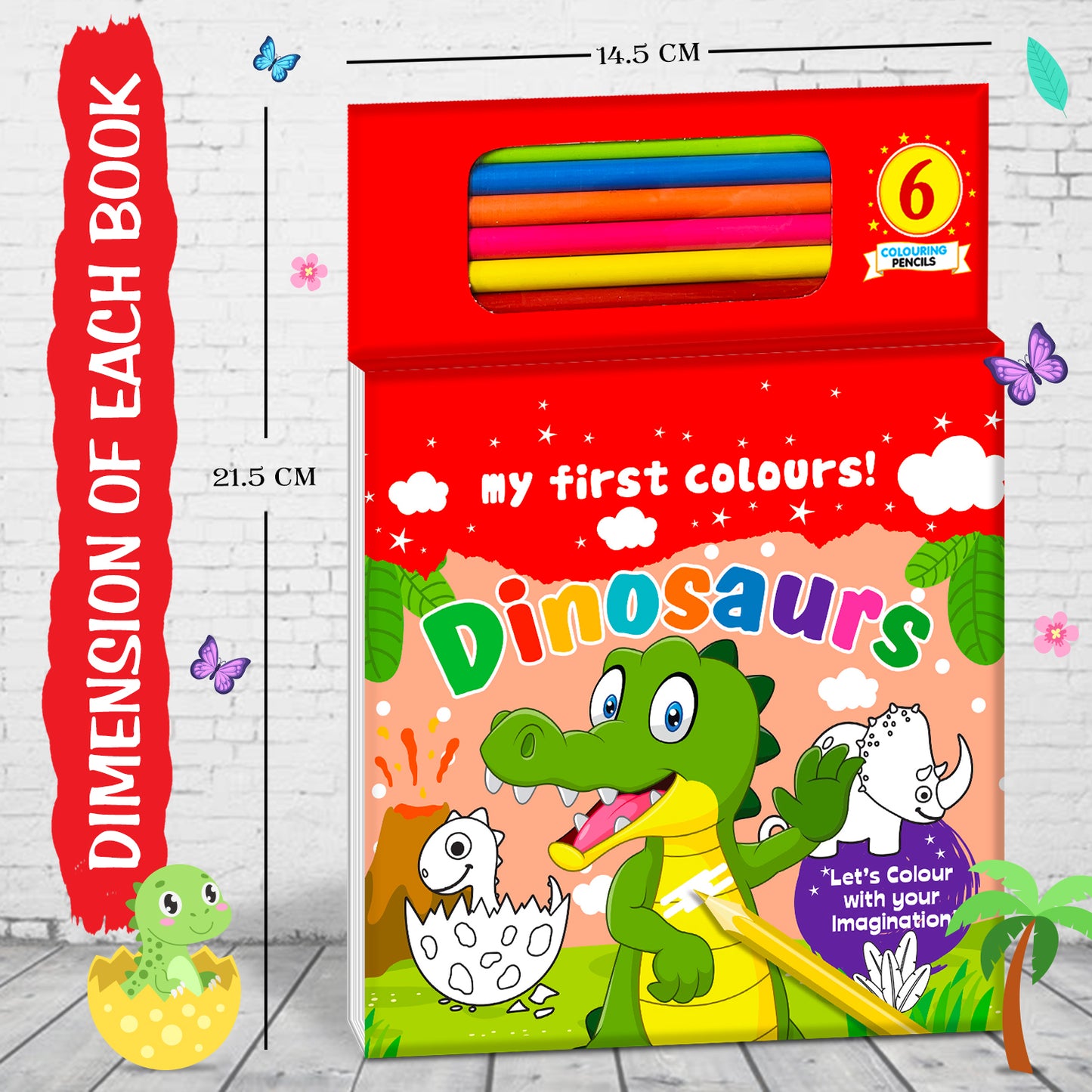 My First Colours! Dinosaurs | Big Picture Coloring Book for Kids | Fun Dinosaur Coloring Book for Early Learning