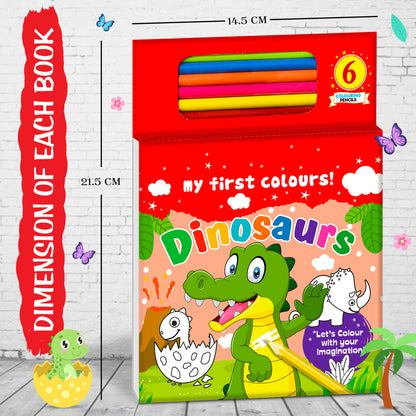 My First Colours! Dinosaurs | Big Picture Coloring Book for Kids | Fun Dinosaur Coloring Book for Early Learning