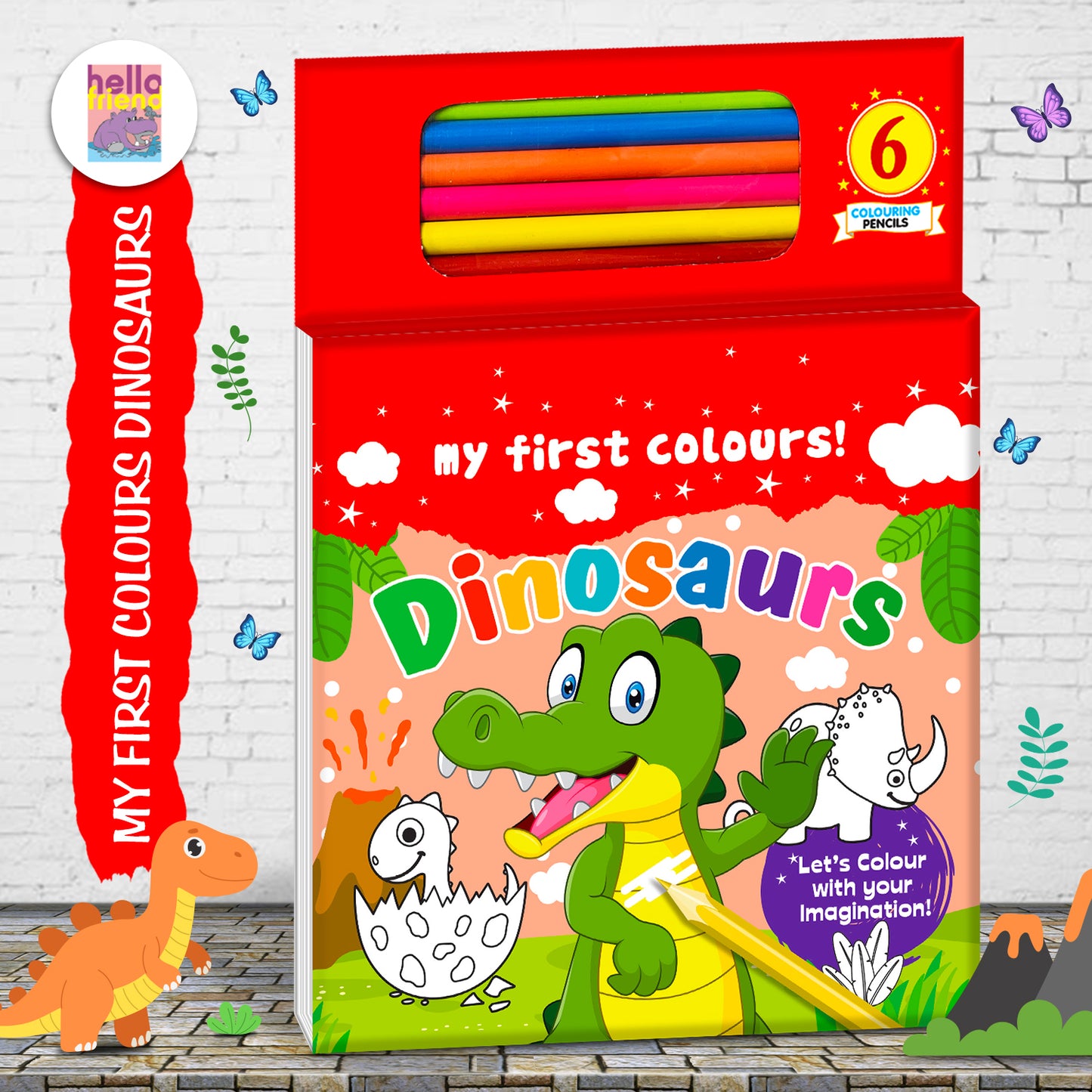 My First Colours! Dinosaurs | Big Picture Coloring Book for Kids | Fun Dinosaur Coloring Book for Early Learning