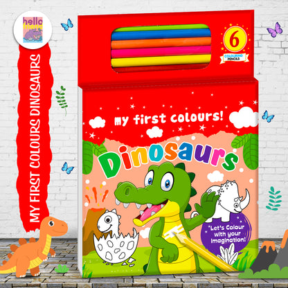 My First Colours! Dinosaurs | Big Picture Coloring Book for Kids | Fun Dinosaur Coloring Book for Early Learning