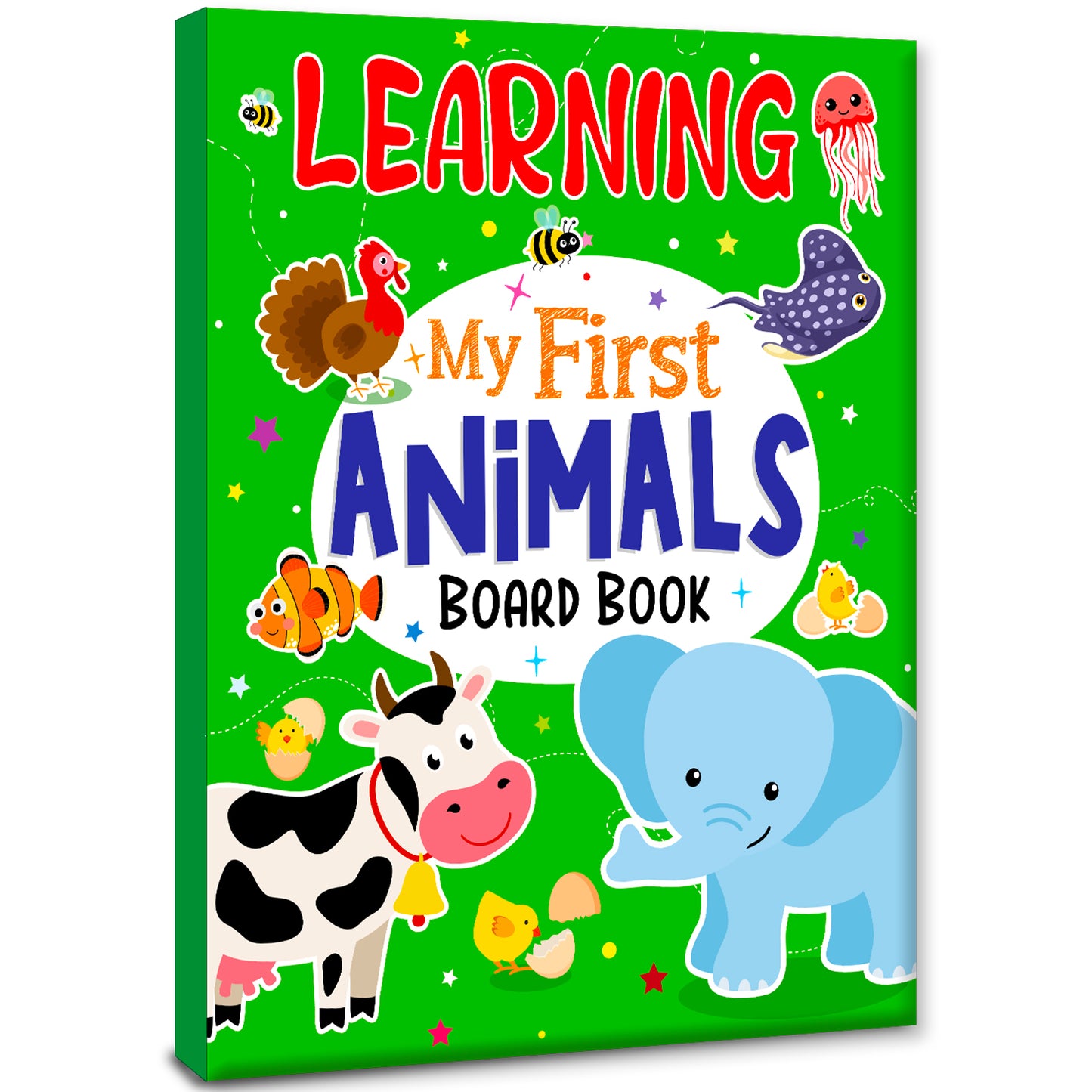 Learning My First Animals | Illustrated Board Book for Kids