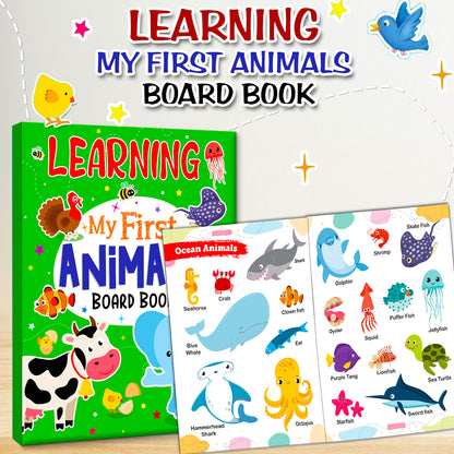 Learning My First Animals | Illustrated Board Book for Kids