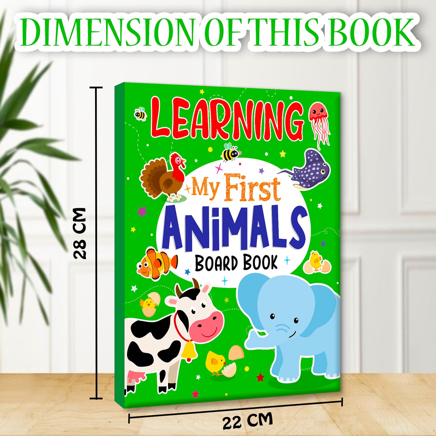 Learning My First Animals | Illustrated Board Book for Kids