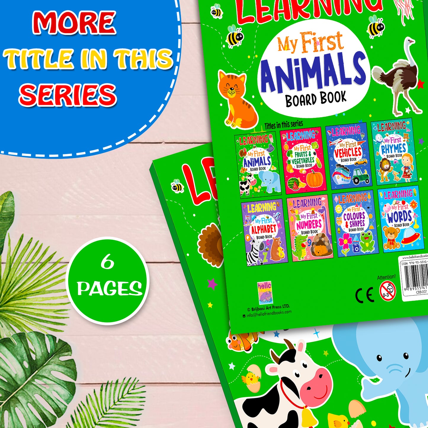 Learning My First Animals | Illustrated Board Book for Kids