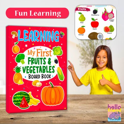 My First Fruits & Vegetables Board Book | Basic Learning Book for Toddlers | Early Learning Picture Book