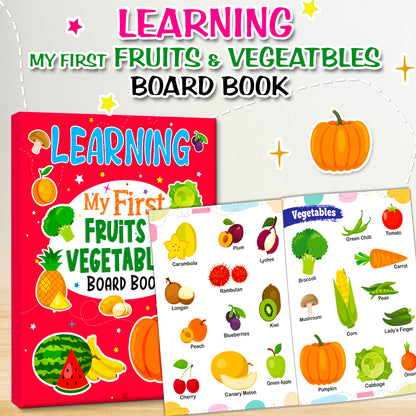 My First Fruits & Vegetables Board Book | Basic Learning Book for Toddlers | Early Learning Picture Book