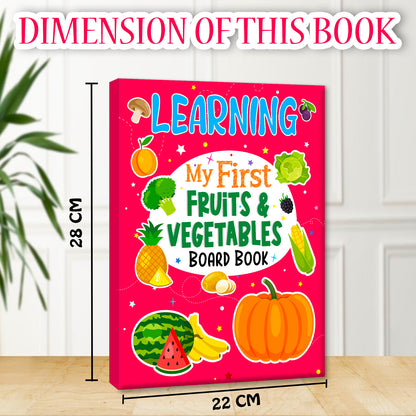 My First Fruits & Vegetables Board Book | Basic Learning Book for Toddlers | Early Learning Picture Book