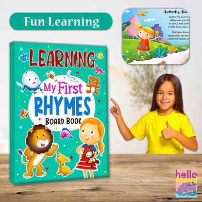Learning My First Rhymes | Illustrated Board Book for Kids