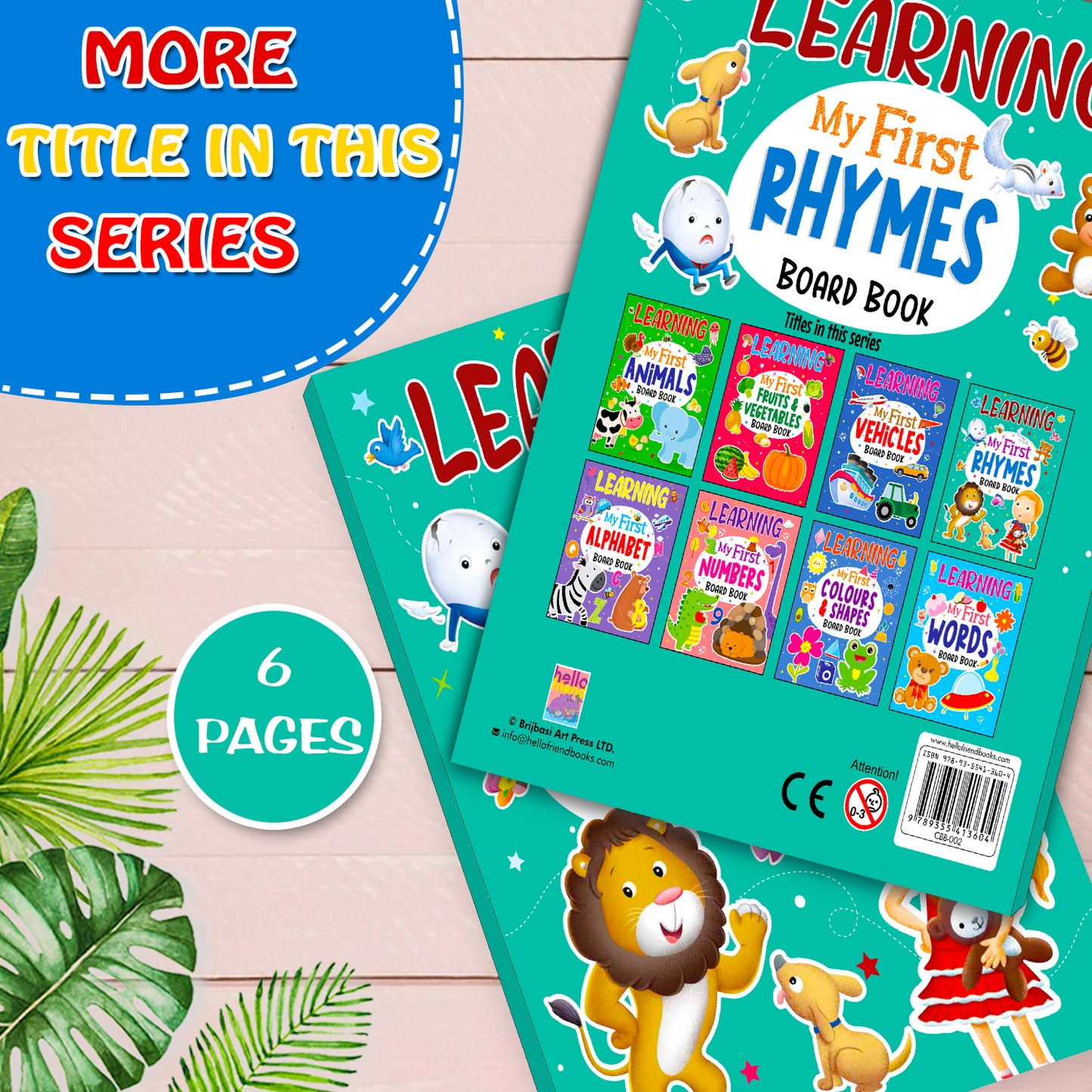 Learning My First Rhymes | Illustrated Board Book for Kids