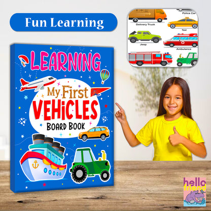 My First Vehicles Board Book | Basic Learning Book for Toddlers | Early Learning Picture Book
