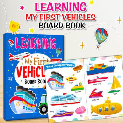 My First Vehicles Board Book | Basic Learning Book for Toddlers | Early Learning Picture Book
