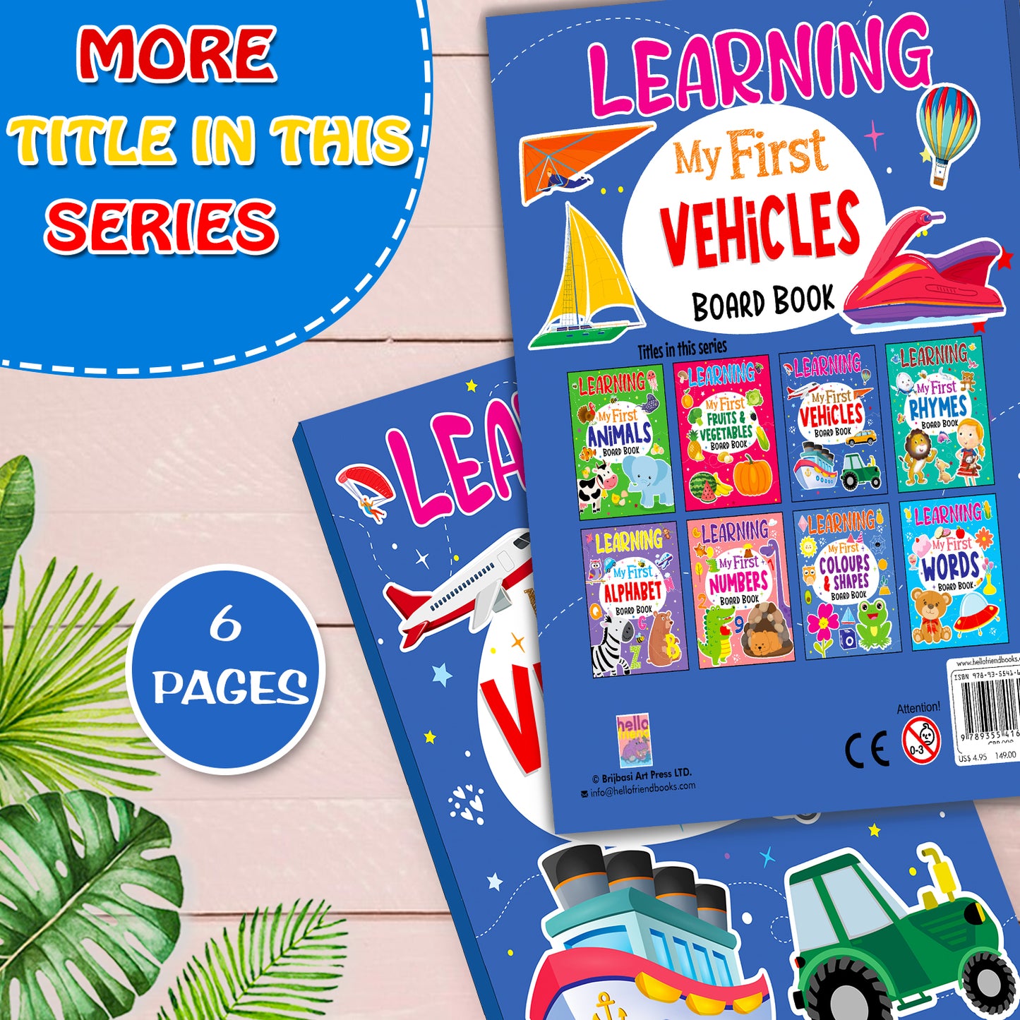 My First Vehicles Board Book | Basic Learning Book for Toddlers | Early Learning Picture Book