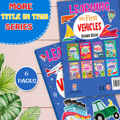 My First Vehicles Board Book | Basic Learning Book for Toddlers | Early Learning Picture Book