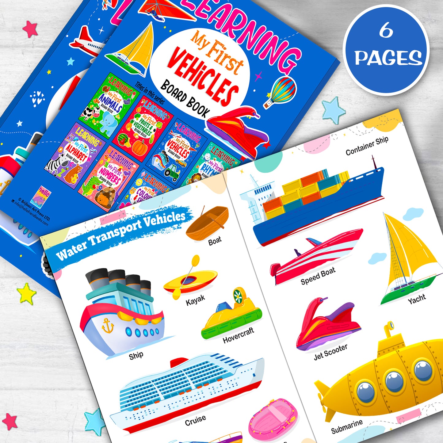 My First Vehicles Board Book | Basic Learning Book for Toddlers | Early Learning Picture Book
