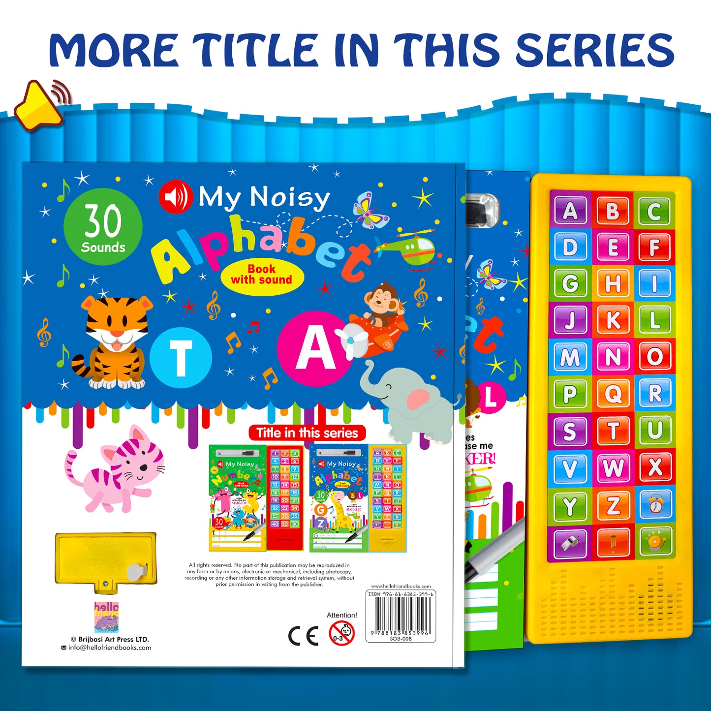 My Noisy Alphabet Sound Book - Front with Sound Panel