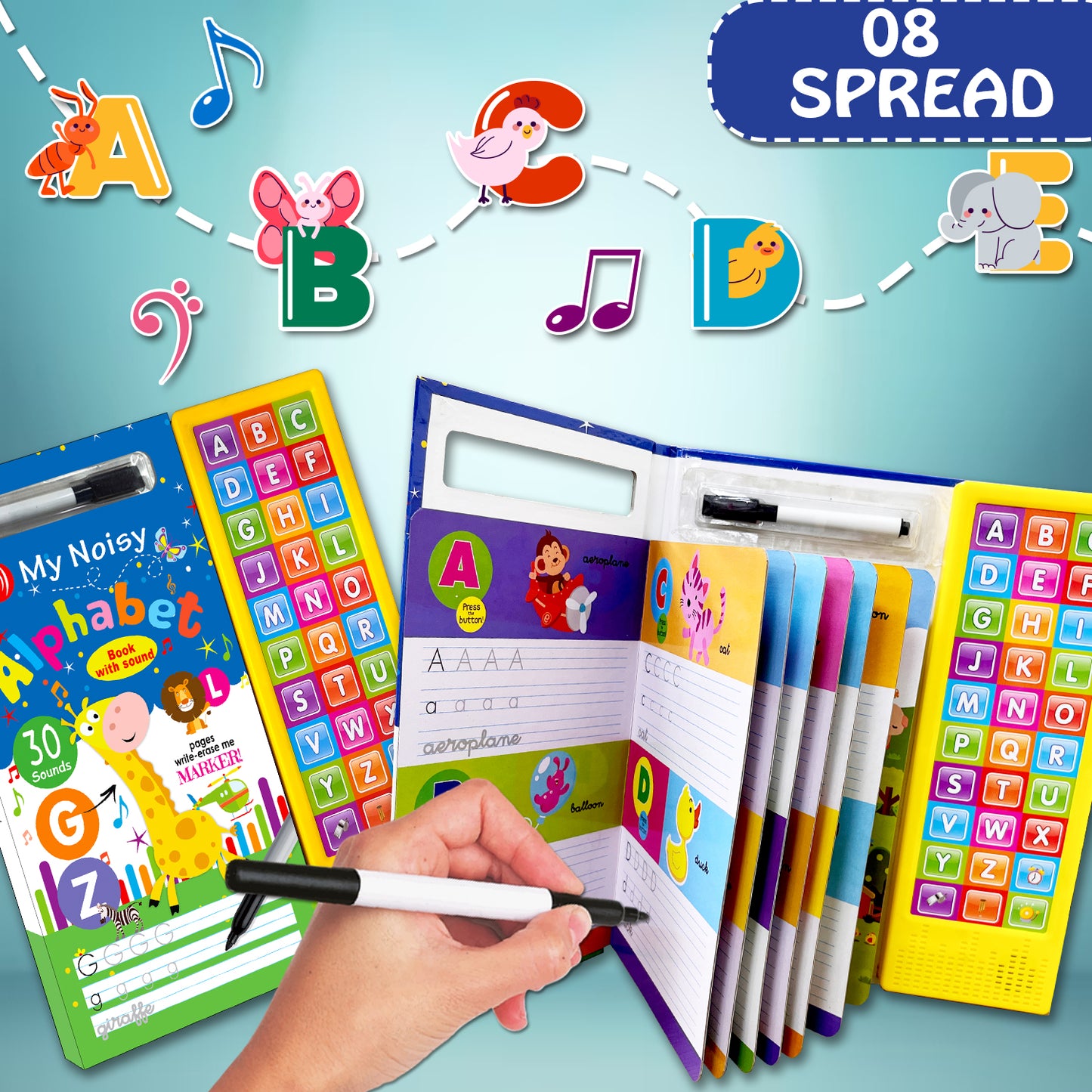 My Noisy Alphabet Sound Book - Inside Write & Erase Pages