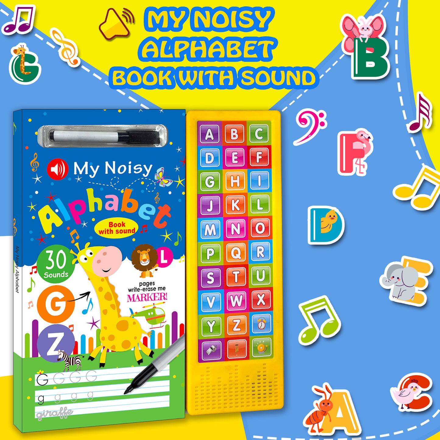 My Noisy Alphabet Sound Book - Dimension 26x30cm