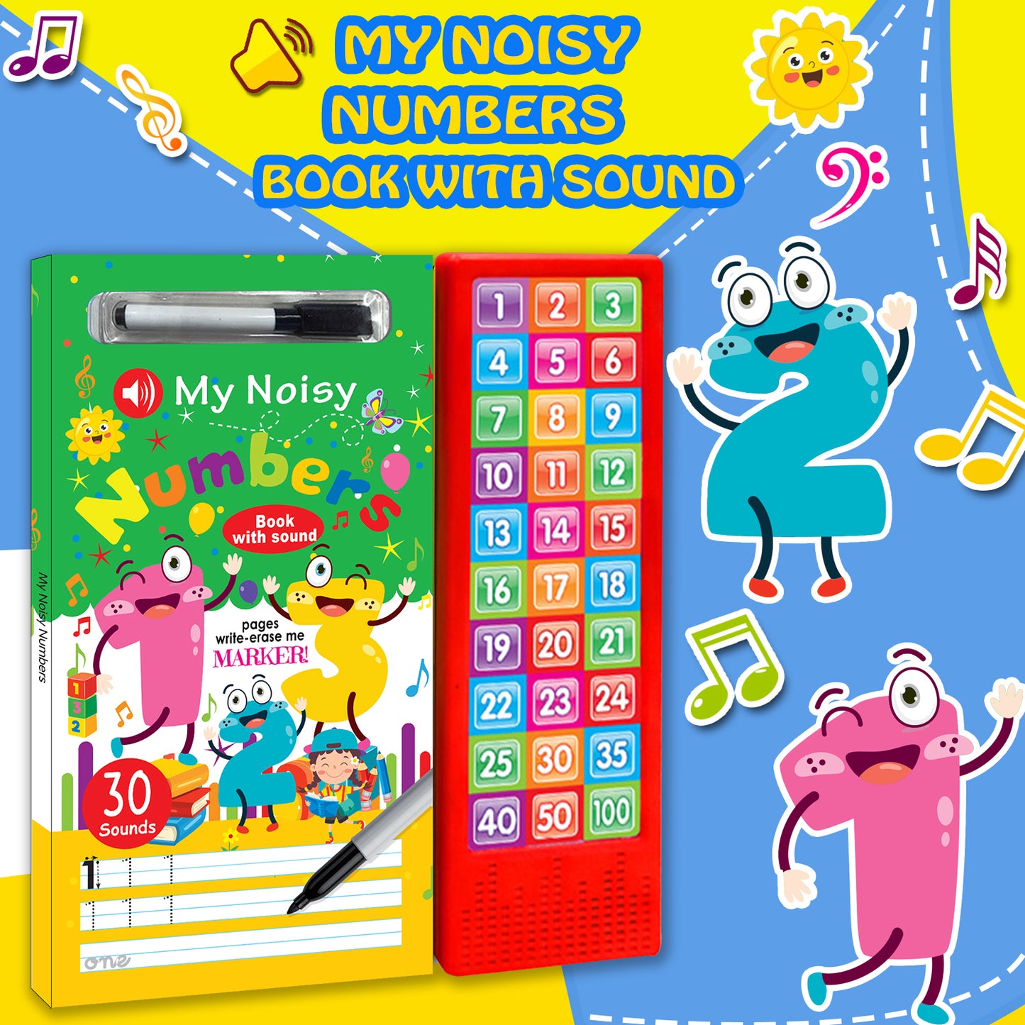 My Noisy Numbers Sound Book - Front Cover
