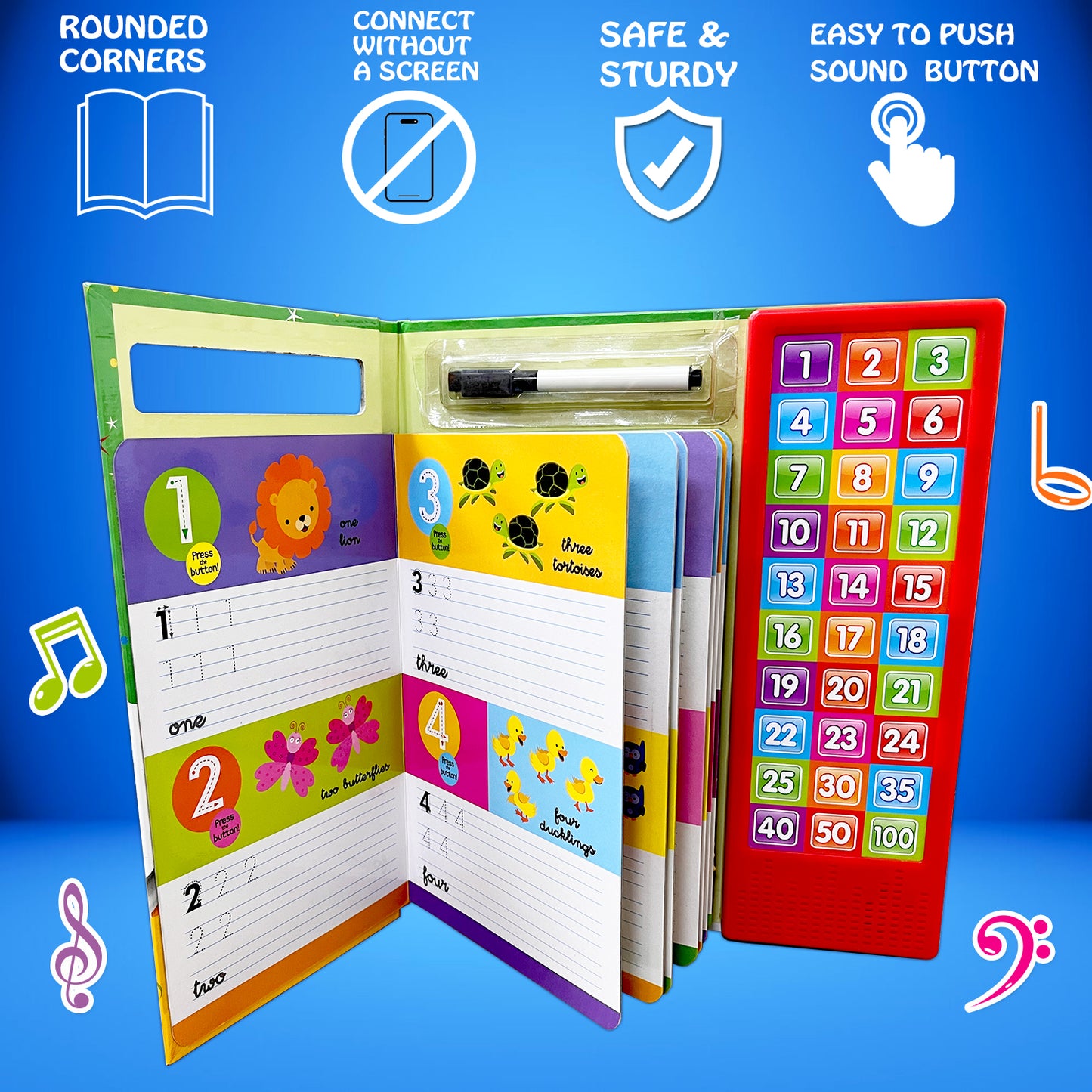 My Noisy Numbers Sound Book - Features