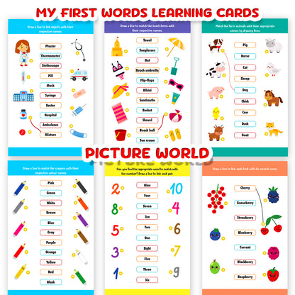 My First Words Learning Cards – Picture World | Educational Flash Cards for Kids | Early Learning Vocabulary Cards