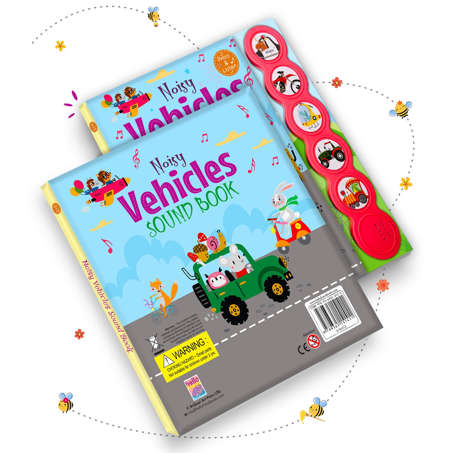 Noisy Vehicles Sound Book | Interactive Board Book for Kids