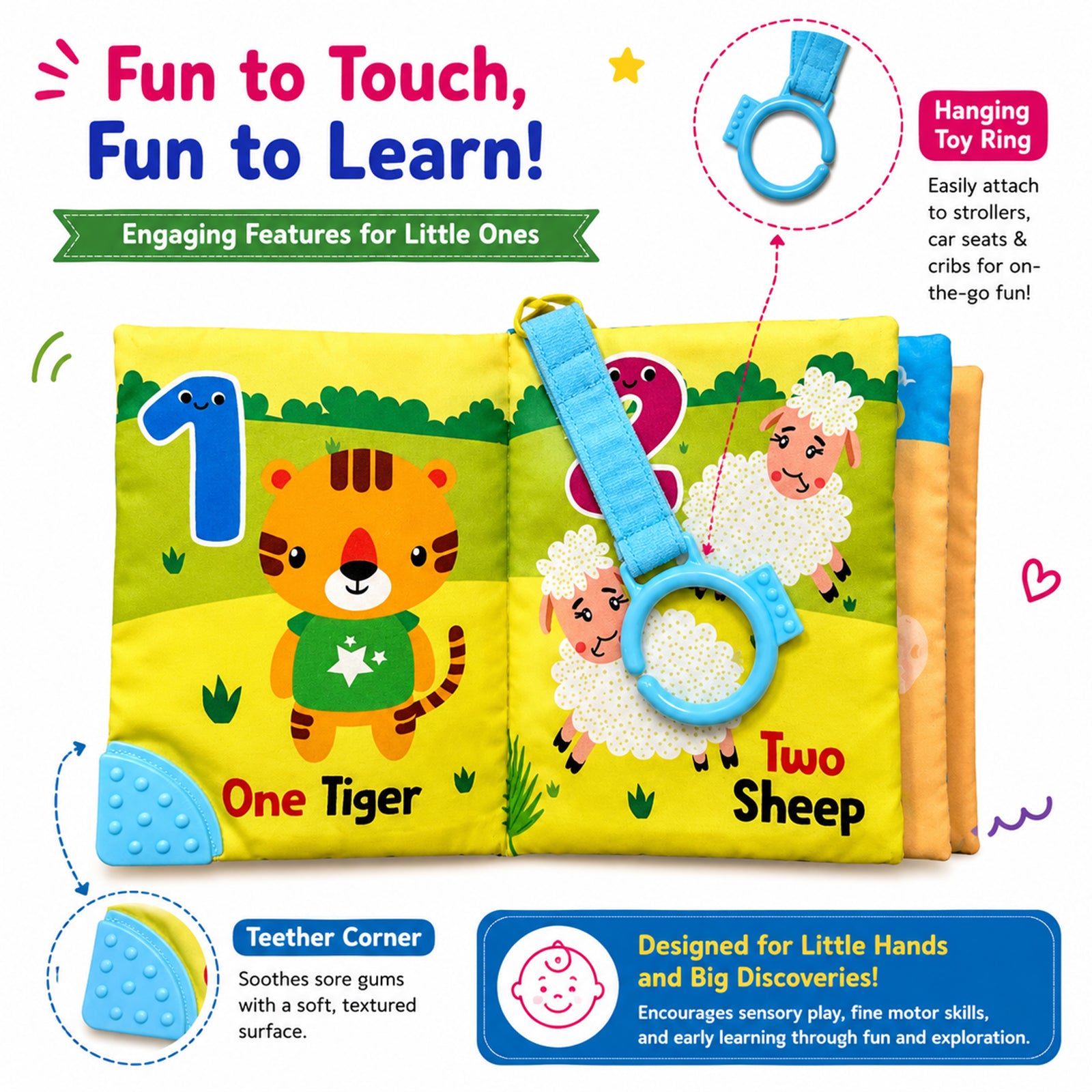 Fun With Numbers Cloth Book - Features overview
