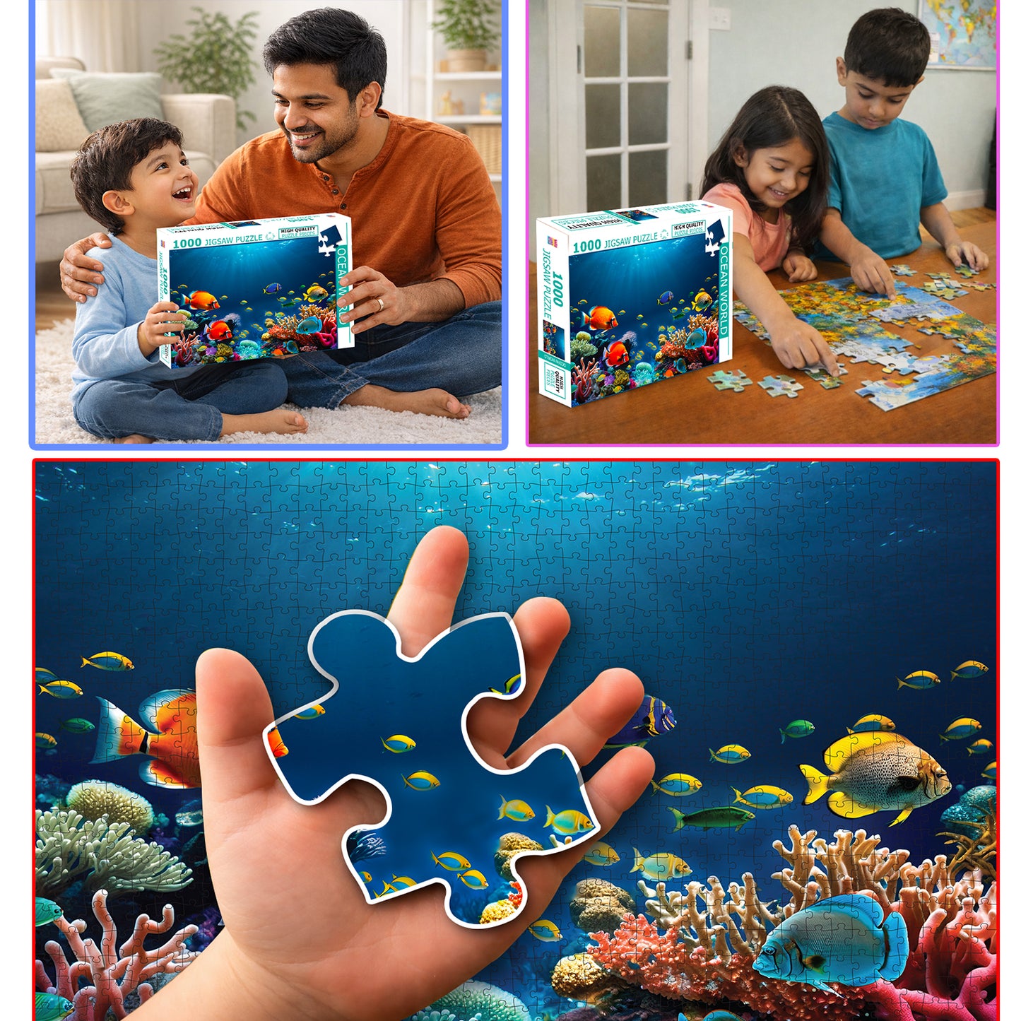Ocean World Jigsaw Puzzle - Piece size 3cm x 2cm