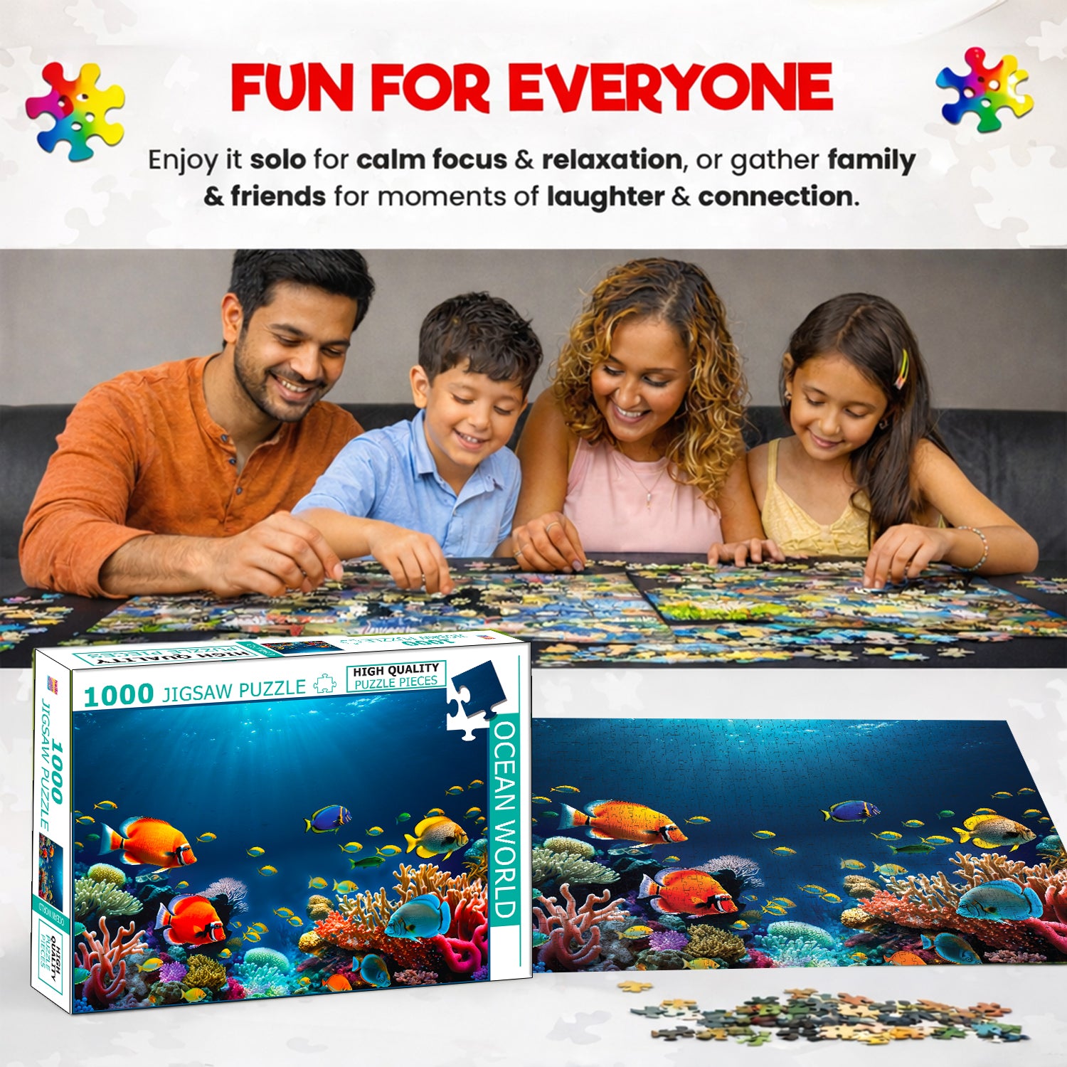 Ocean World Jigsaw Puzzle - Box dimensions 33x23cm