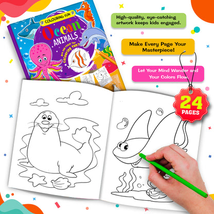 Colouring Fun Ocean Animals - Coloring Activity Book for Creative Kids