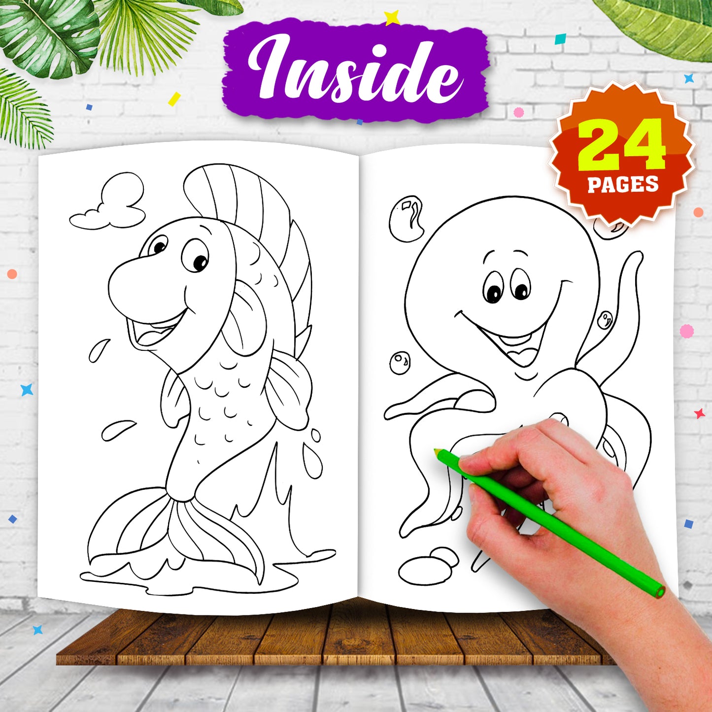 Colouring Fun Ocean Animals - Coloring Activity Book for Creative Kids