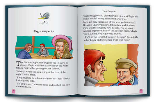 Oliver Twist - Interior spread: Oliver is Watched