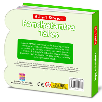 5-in-1 Panchatantra Tales - Back cover with blurb and ISBN