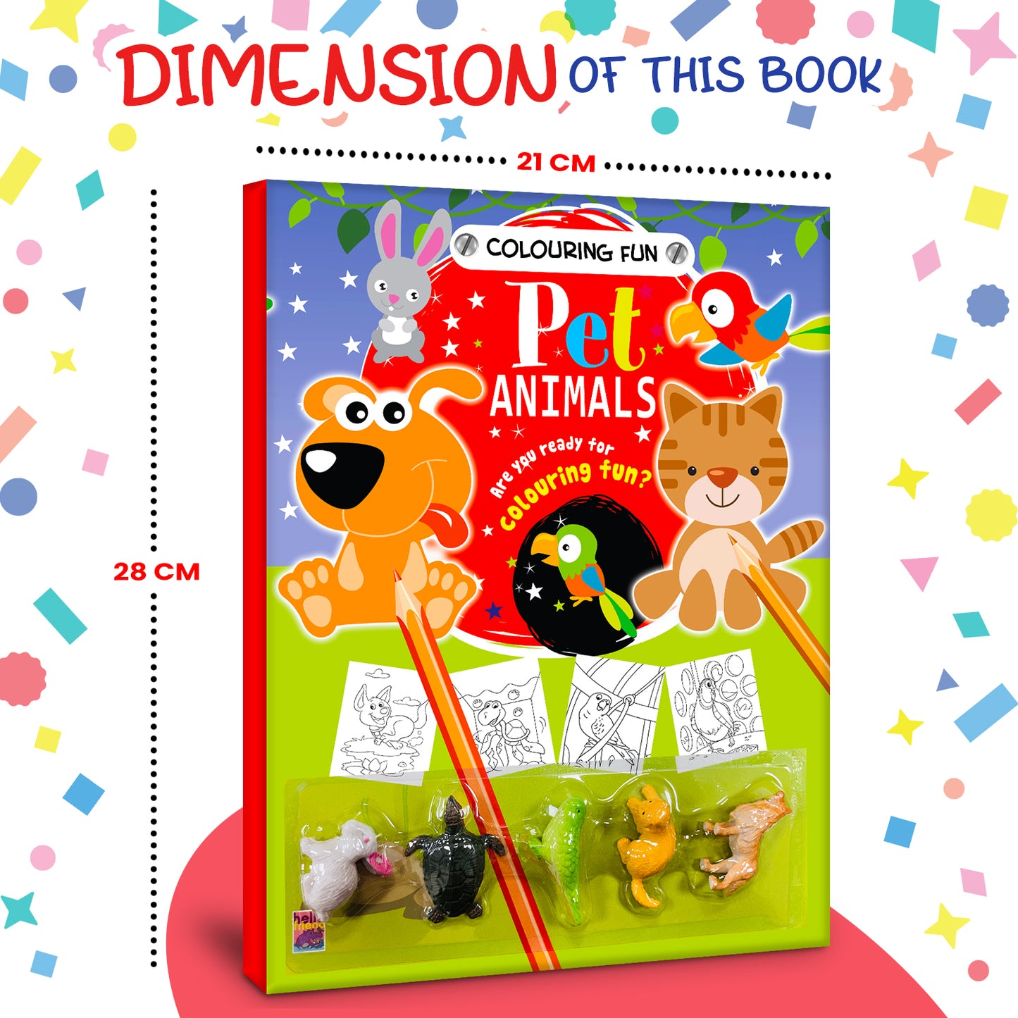 Fun Pet Animals Colouring Book | Coloring Activity Book for Kids Aged 6 to 8 Years